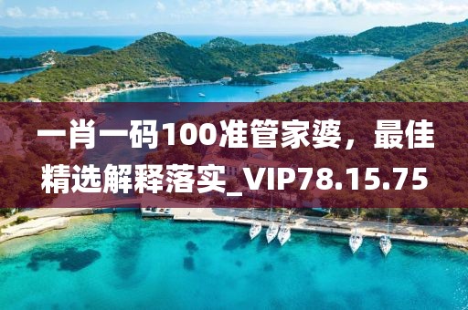 一肖一码100准管家婆，最佳精选解释落实_VIP78.15.75