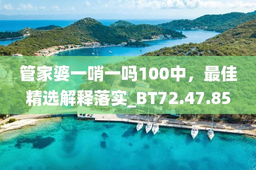 管家婆一哨一吗100中，最佳精选解释落实_BT72.47.85