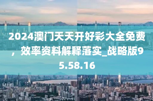 2024澳门天天开好彩大全免费，效率资料解释落实_战略版95.58.16