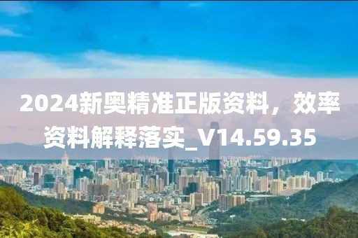 2024新奥精准正版资料，效率资料解释落实_V14.59.35