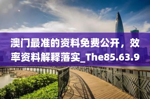 澳门最准的资料免费公开，效率资料解释落实_The85.63.90