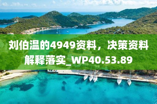 刘伯温的4949资料，决策资料解释落实_WP40.53.89