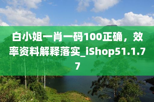 白小姐一肖一码100正确，效率资料解释落实_iShop51.1.77