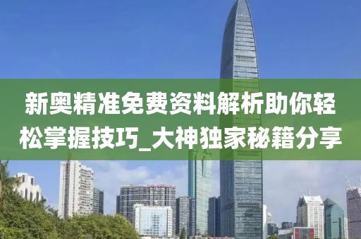 新奥精准免费资料解析助你轻松掌握技巧_大神独家秘籍分享