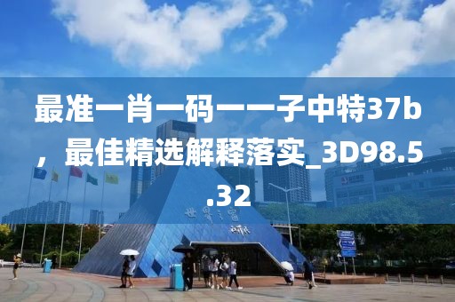 最准一肖一码一一子中特37b，最佳精选解释落实_3D98.5.32