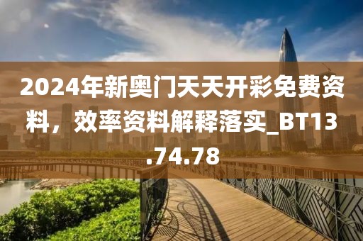 2024年新奥门天天开彩免费资料，效率资料解释落实_BT13.74.78