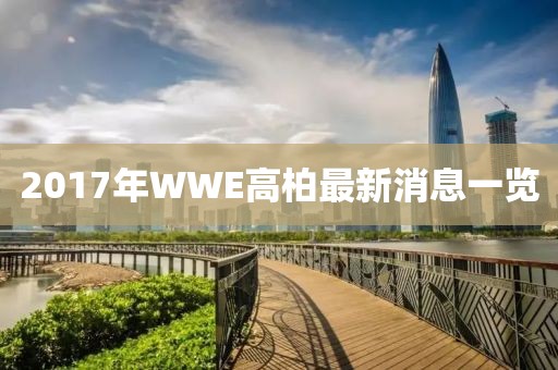 2017年WWE高柏最新消息一览