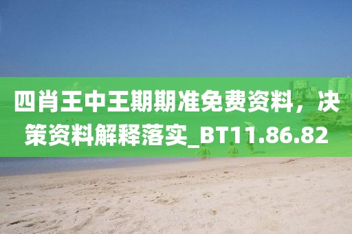 四肖王中王期期准免费资料，决策资料解释落实_BT11.86.82