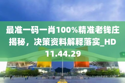 最准一码一肖100%精准老钱庄揭秘，决策资料解释落实_HD11.44.29