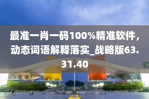 最准一肖一码100%精准软件，动态词语解释落实_战略版63.31.40