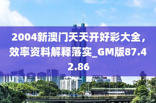 2004新澳门天天开好彩大全，效率资料解释落实_GM版87.42.86