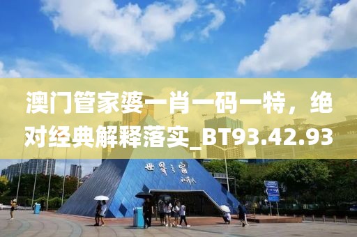 澳门管家婆一肖一码一特，绝对经典解释落实_BT93.42.93
