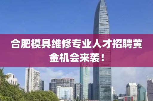 合肥模具维修专业人才招聘黄金机会来袭！