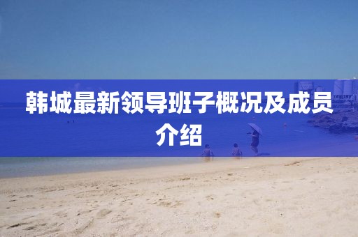 韩城最新领导班子概况及成员介绍