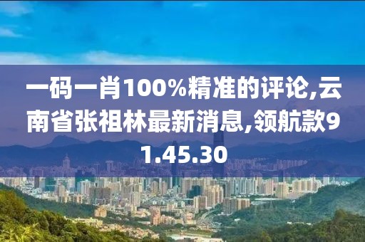 一码一肖100%精准的评论,云南省张祖林最新消息,领航款91.45.30