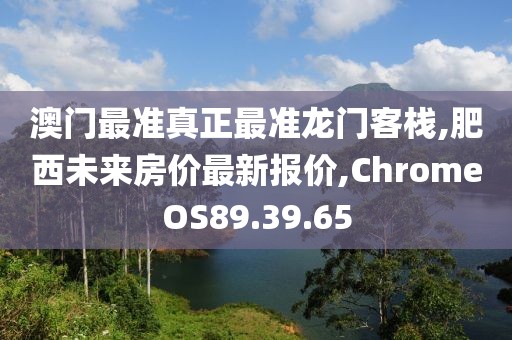 澳门最准真正最准龙门客栈,肥西未来房价最新报价,ChromeOS89.39.65