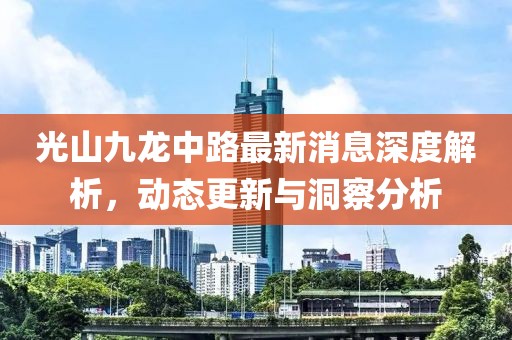 光山九龙中路最新消息深度解析，动态更新与洞察分析