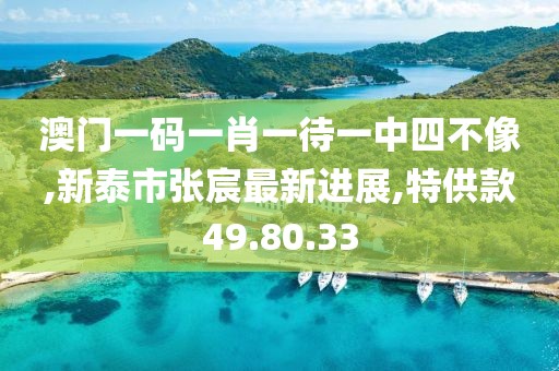 澳门一码一肖一待一中四不像,新泰市张宸最新进展,特供款49.80.33