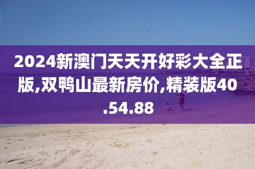 2024新澳门天天开好彩大全正版,双鸭山最新房价,精装版40.54.88