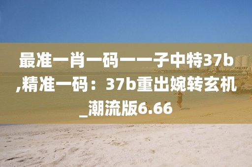 最准一肖一码一一子中特37b,精准一码：37b重出婉转玄机_潮流版6.66