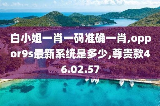 白小姐一肖一码准确一肖,oppor9s最新系统是多少,尊贵款46.02.57