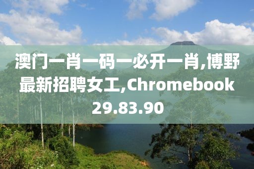 澳门一肖一码一必开一肖,博野最新招聘女工,Chromebook29.83.90