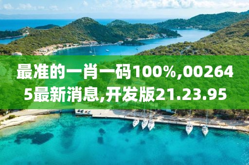 最准的一肖一码100%,002645最新消息,开发版21.23.95