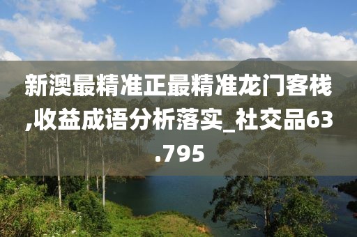 新澳最精准正最精准龙门客栈,收益成语分析落实_社交品63.795