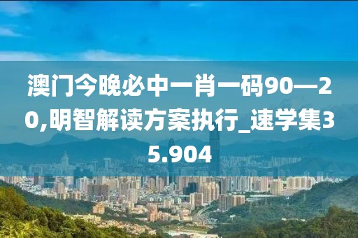 澳门今晚必中一肖一码90—20,明智解读方案执行_速学集35.904