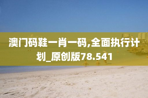澳门码鞋一肖一码,全面执行计划_原创版78.541