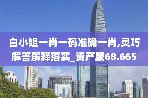 白小姐一肖一码准确一肖,灵巧解答解释落实_资产版68.665
